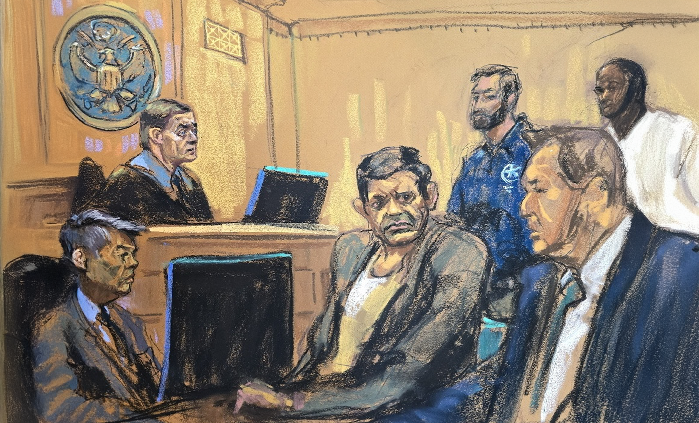 courtroom drawing
